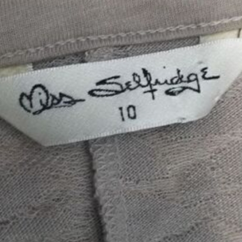 Miss Selfridge Taupe Open-Front Lightweight Batwing Cardigan – Size UK 10 - Picture 5 of 6